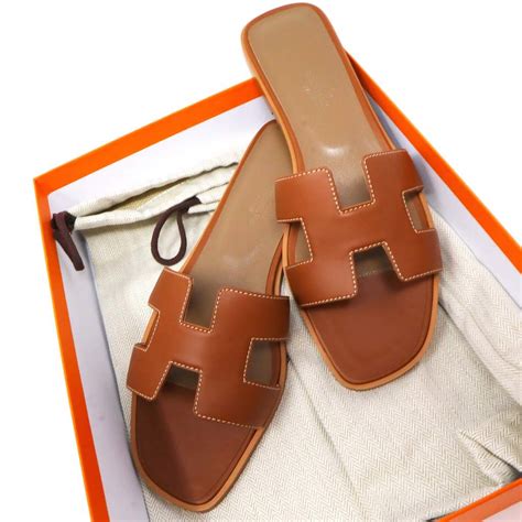 hermes tann|Oran sandal .